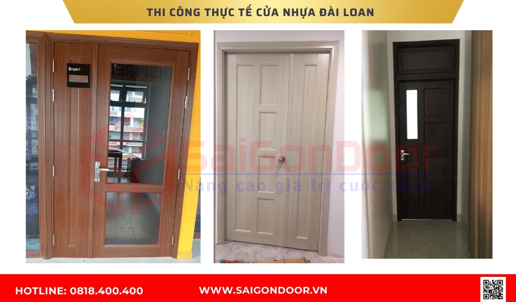 Hình ảnh thi công thực tế cửa nhựa Đài Loan An Giang