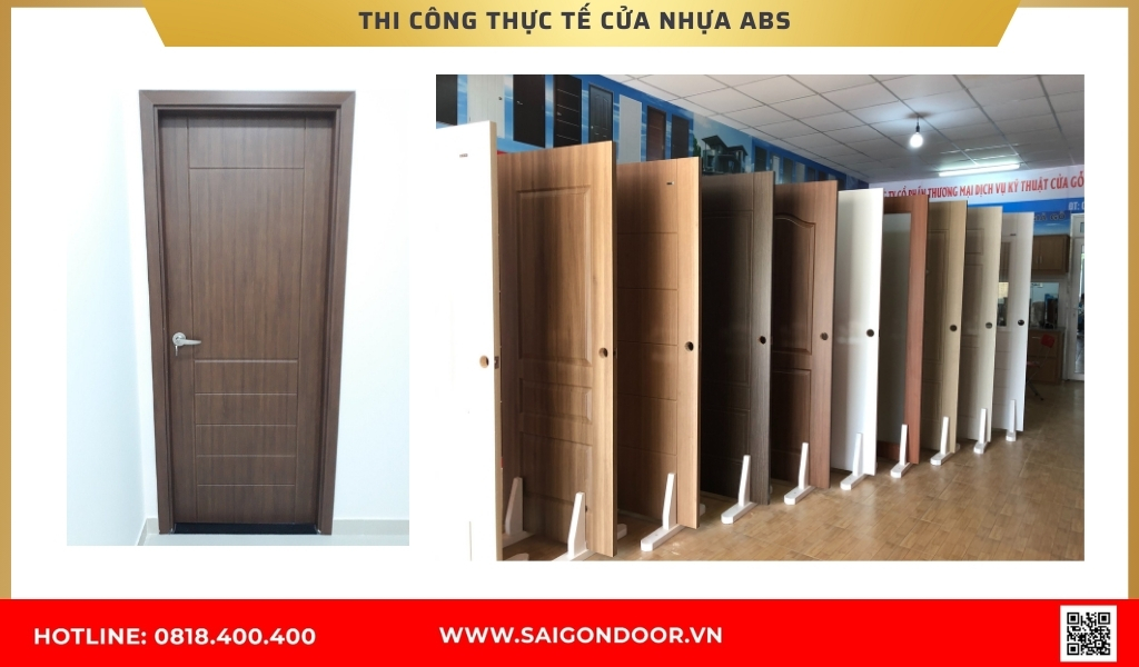 Hình ảnh thi công thực tế cửa nhựa ABS Hàn Quốc An Giang