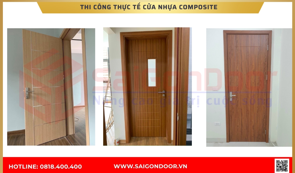 Hình ảnh thi công thực tế cửa nhựa composite Cần Thơ