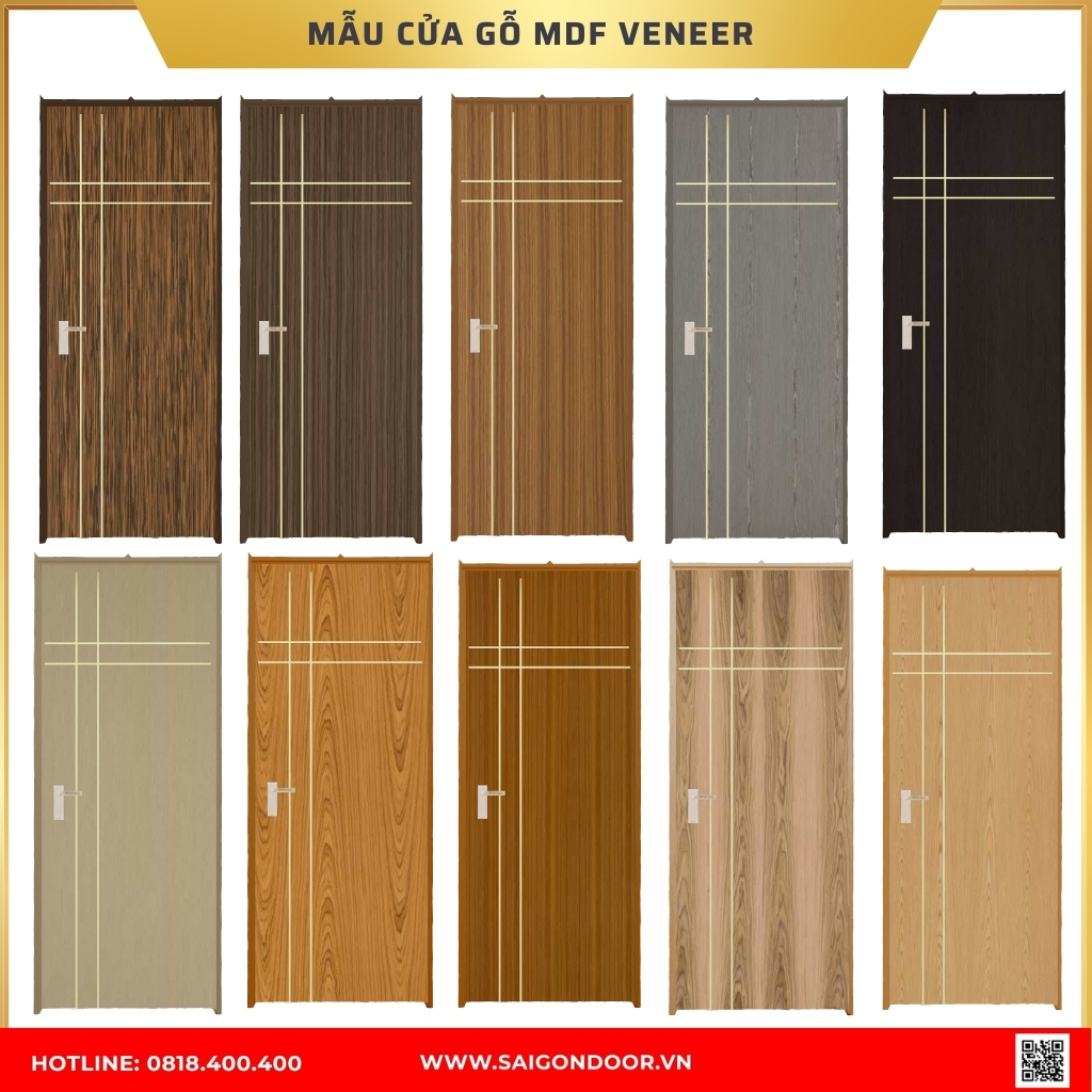 Mẫu cửa gỗ công nghiệp MDF Veneer