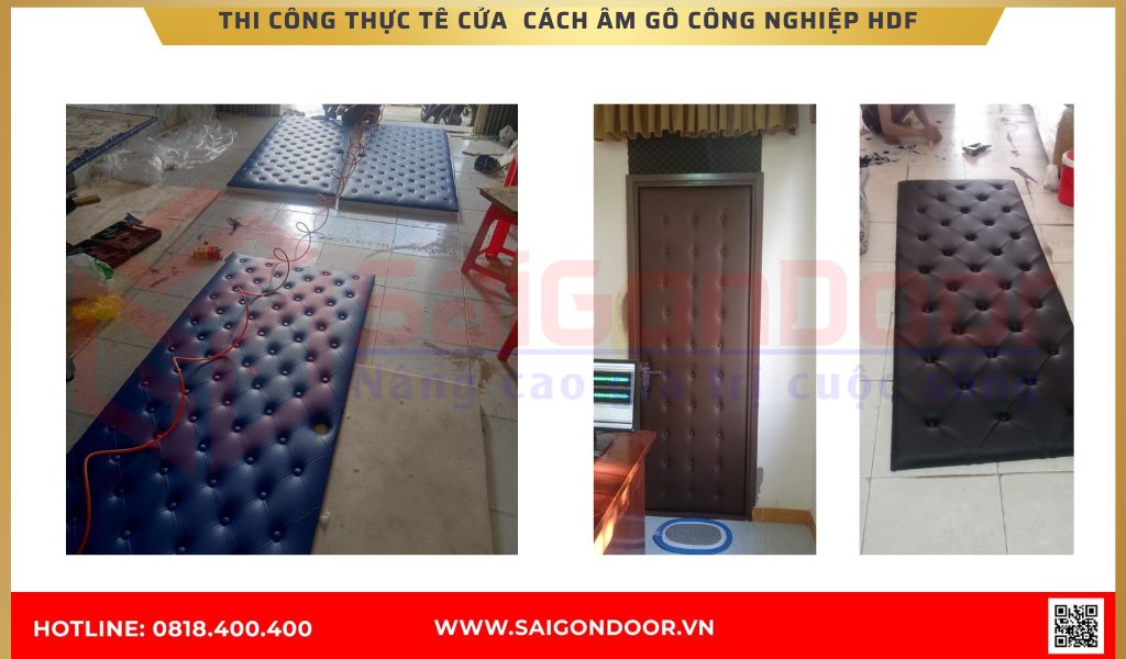 Hình ảnh công trình thực tế cửa gỗ công nghiệp HDF Bình Dương