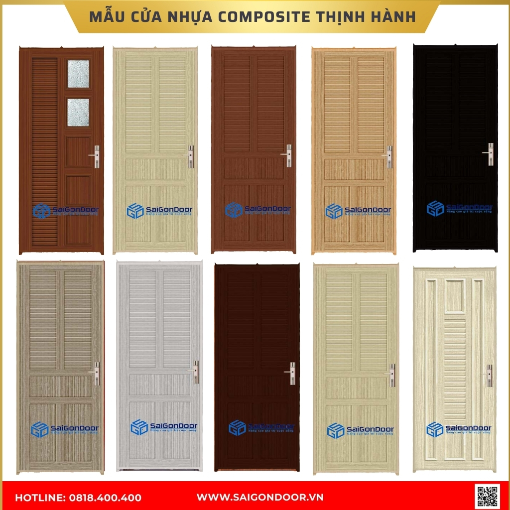 Mẫu cửa nhựa composite được ưa chuộng