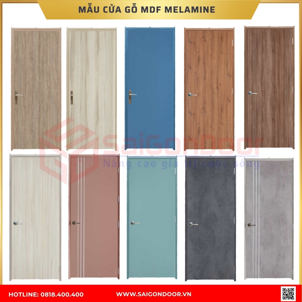 Mẫu cửa MDF Melamine được ưa chuộng