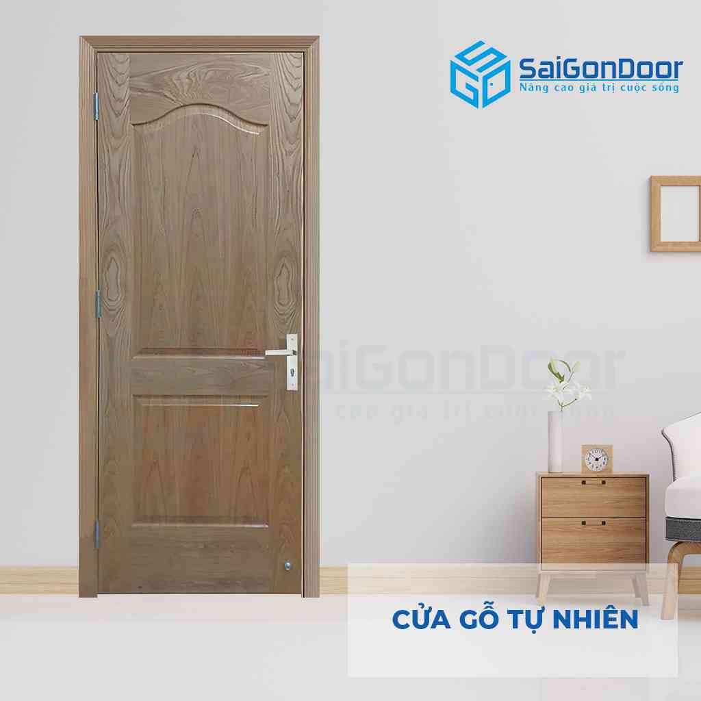 Mẫu cửa gỗ cao cấp tự nhiên 2A oak đậm