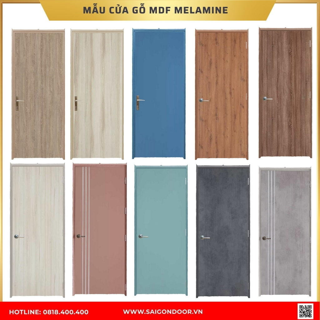 Mẫu cửa gỗ công nghiệp MDF Melamine