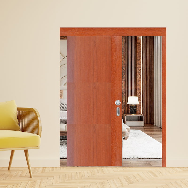 CỬA GỖ CÔNG NGHIỆP MDF VENEER Cua lua truot MDF P1-4
