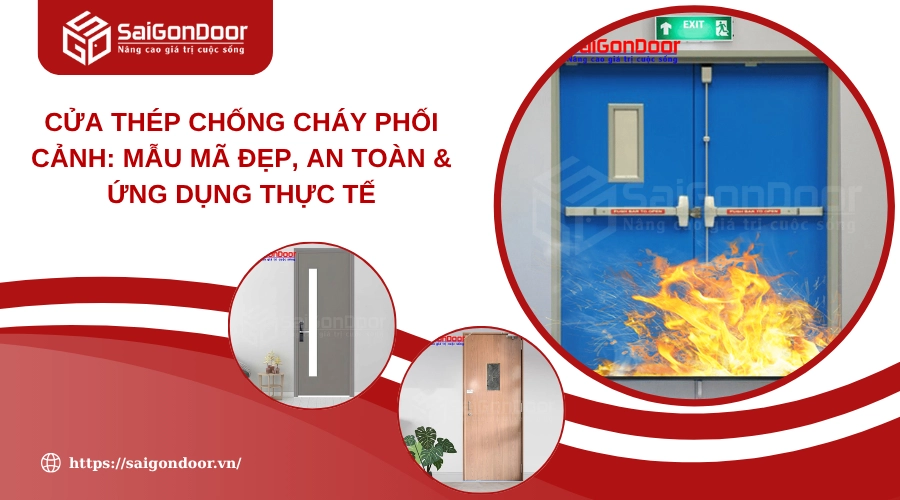 Cửa Thép Chống Cháy Phối Cảnh: Mẫu Mã Đẹp, An Toàn & Ứng Dụng Thực Tế