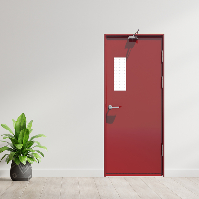 Cửa thép chống cháy TCC P1G1 đỏ