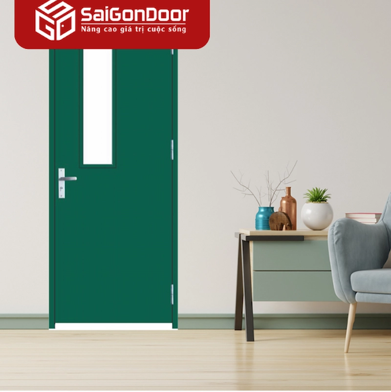 cửa chống cháy có ô kính 