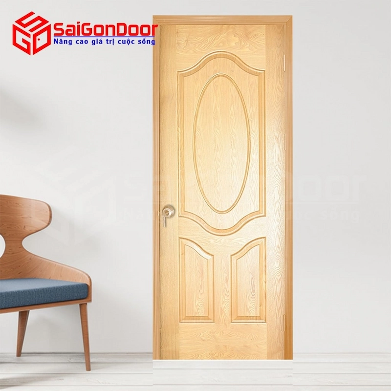 Cửa gỗ công nghiệp HDF Veneer 3A-Sồi