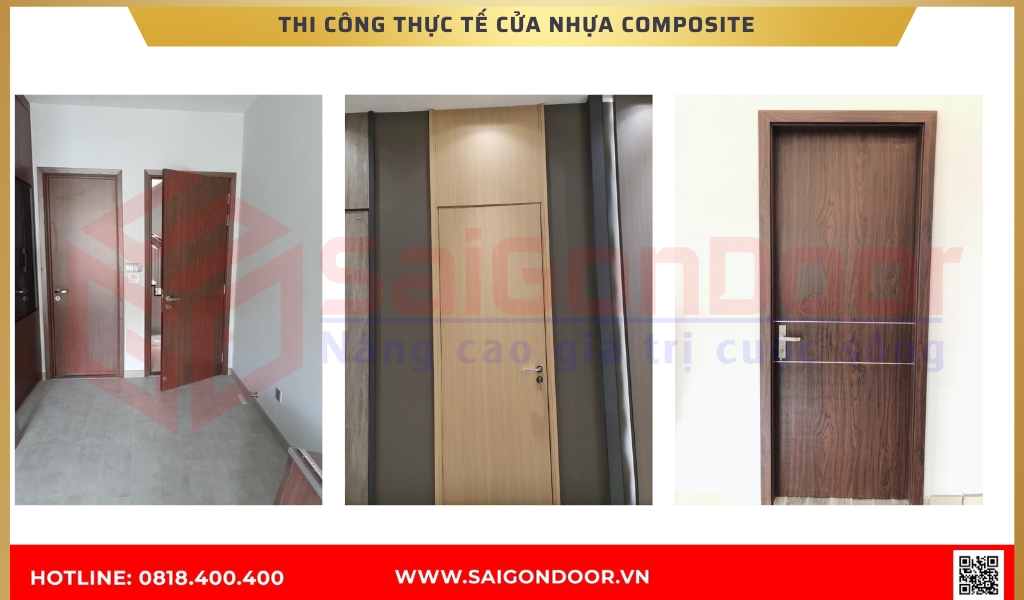 Hình ảnh thi công cửa nhựa composite Bến Tre