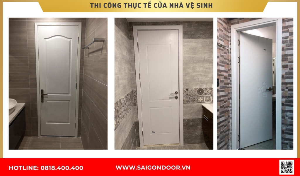 Hình ảnh thi công thực tế cửa nhà vệ sinh