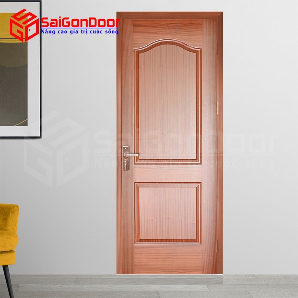 Cửa gỗ công nghiệp HDF Veneer 2A-Xoan Đào