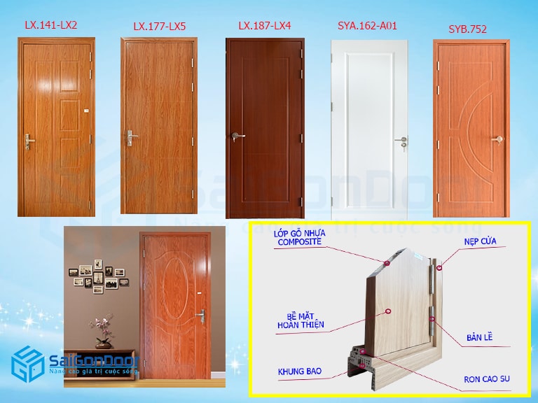 Những mẫu cửa nhựa Composite đẹp nhất tại SaiGonDoor