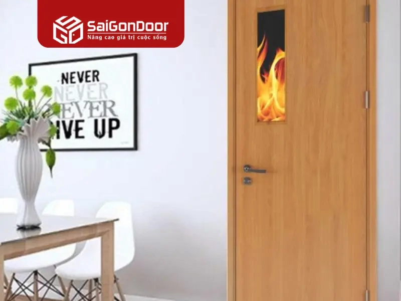 cửa gỗ chống cháy 60 phút