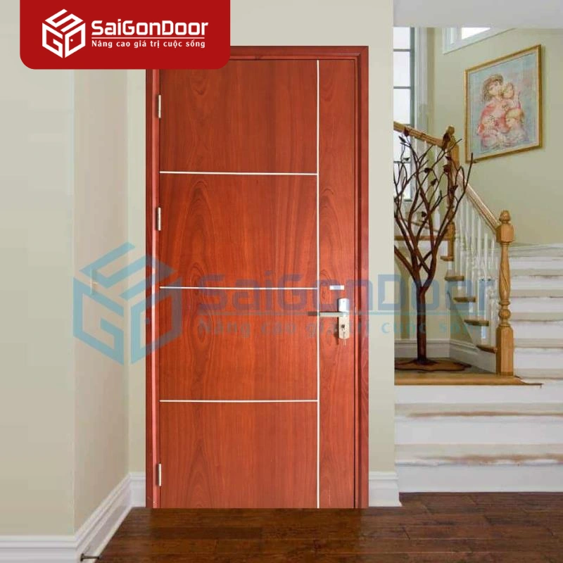Cửa Gỗ MDF Veneer P1R4b-Sapele