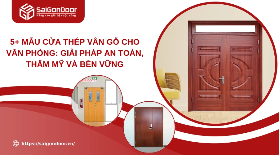 5+ Mẫu Cửa Thép Vân Gỗ Cho Văn Phòng: Giải Pháp An Toàn, Thẩm Mỹ và Bền Vững