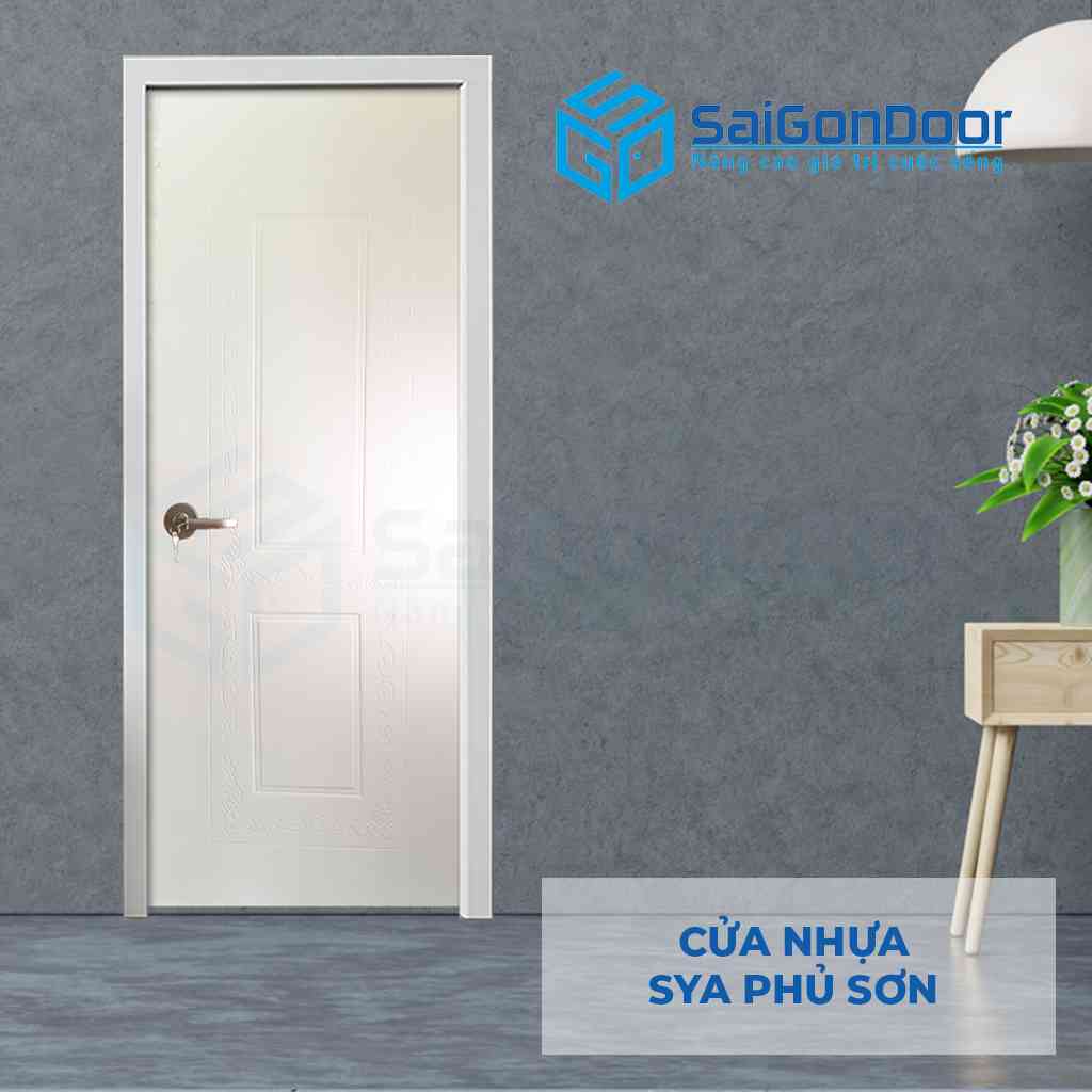 Mẫu 14: cửa nhựa Composite Sungyu SYA trắng sơn bóng