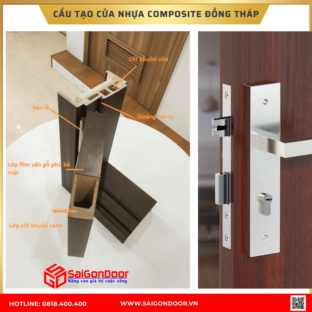 Cấu tạo cửa nhựa composite Đồng Tháp