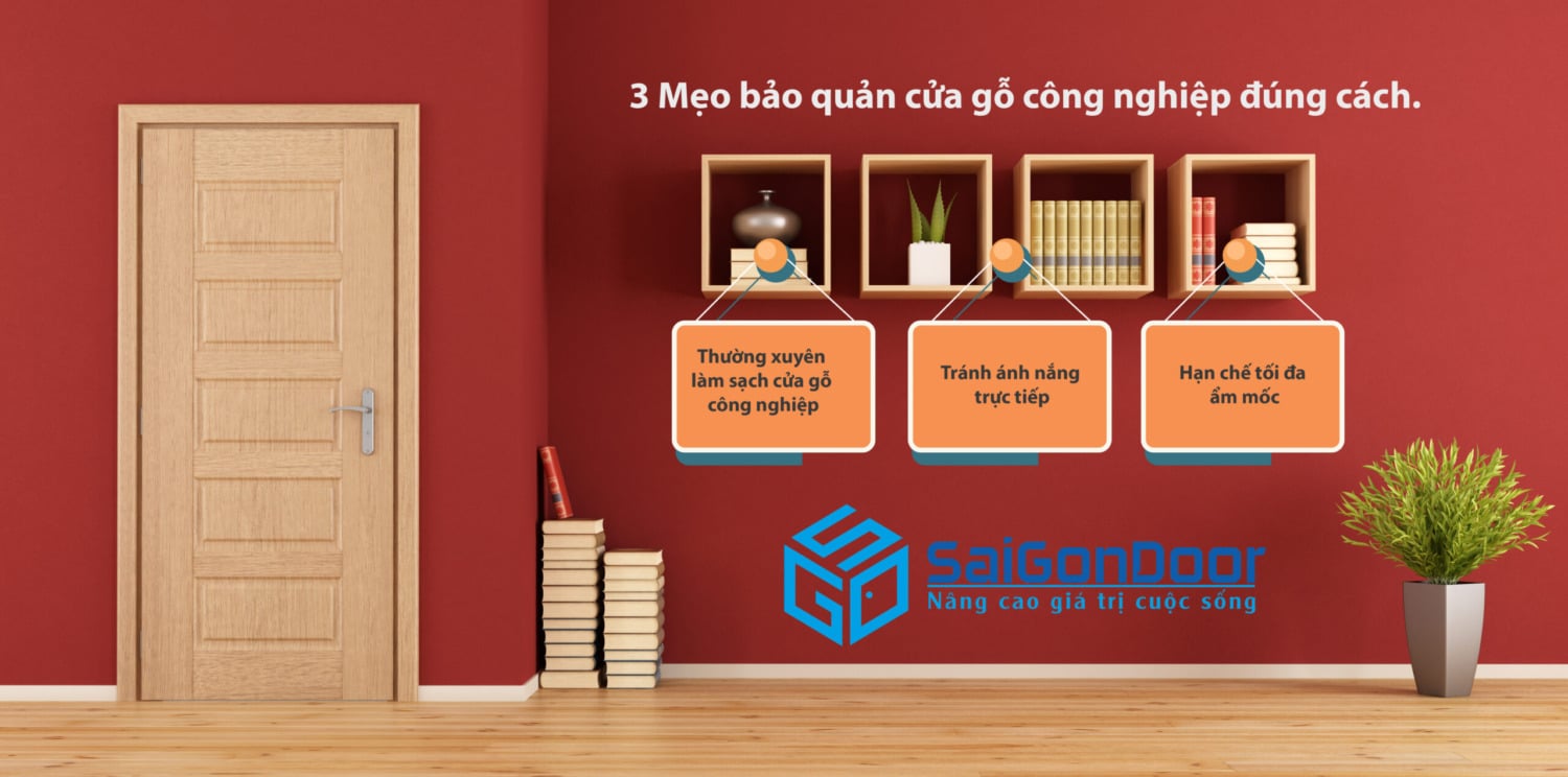 bảo quản cửa gỗ công nghiệp