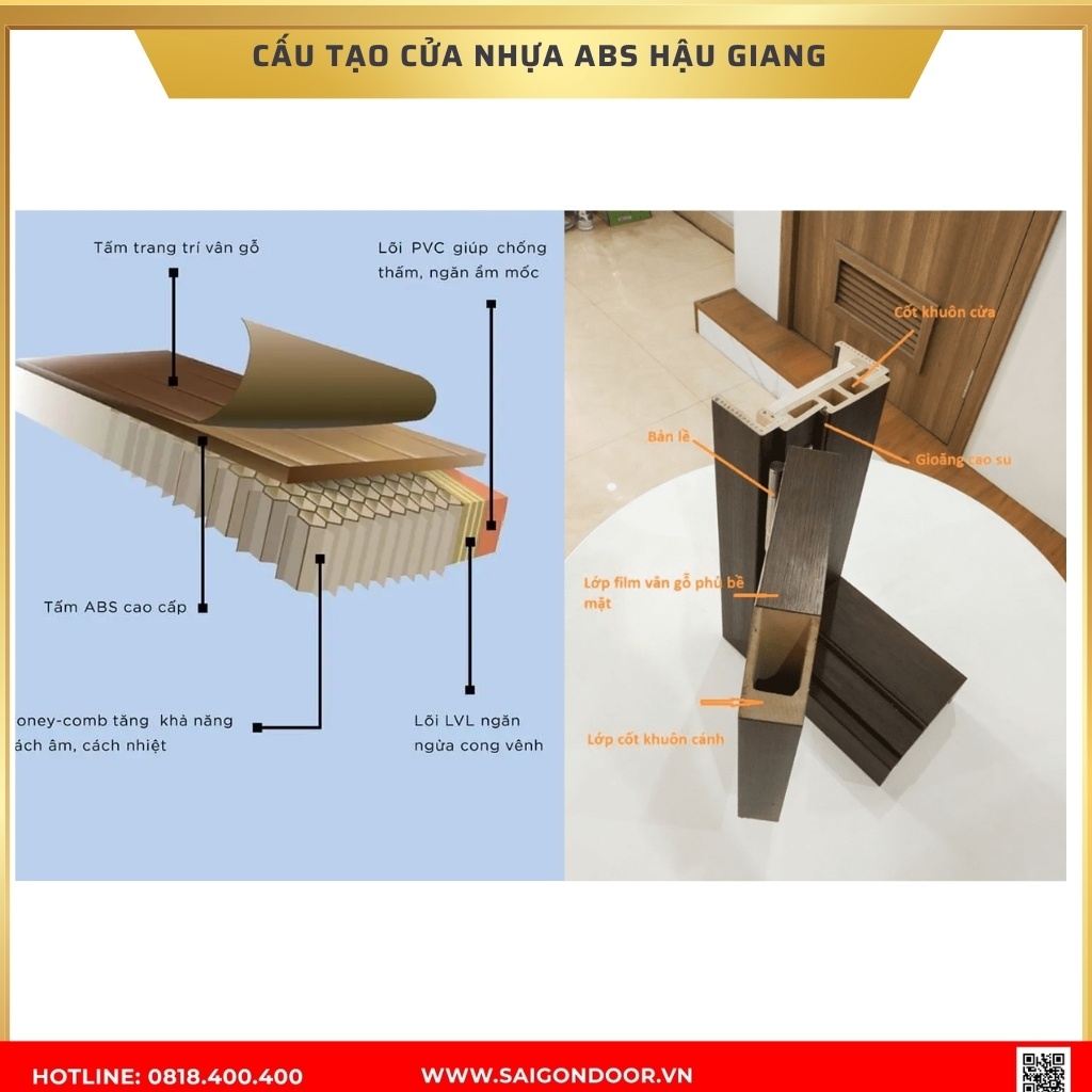 Cấu tạo cửa nhựa ABS Hàn Quốc