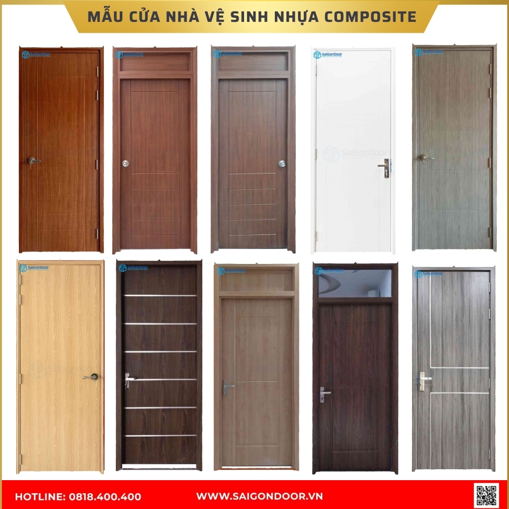 Mẫu cửa nhà vệ sinh nhựa composite được ưa chuộng