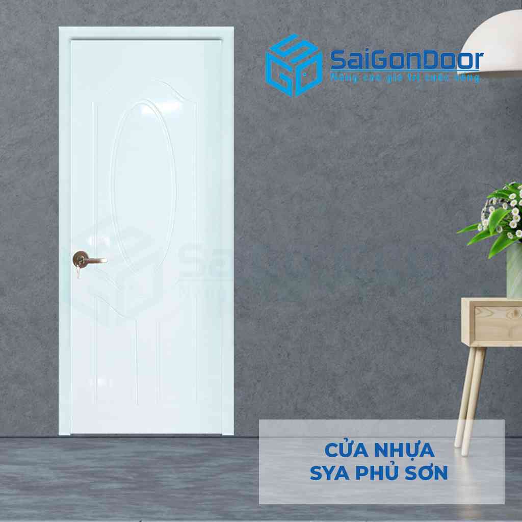 Mẫu 10: cửa nhựa Composite Sungyu SYA xanh pastel