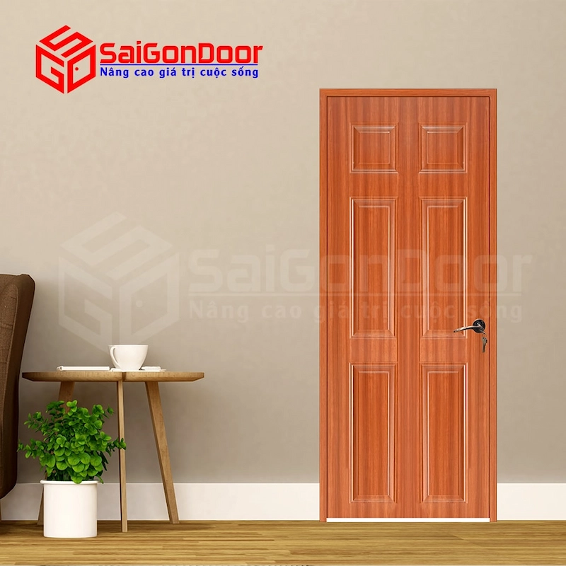 Cửa gỗ HDF veneer 6A-Sapele
