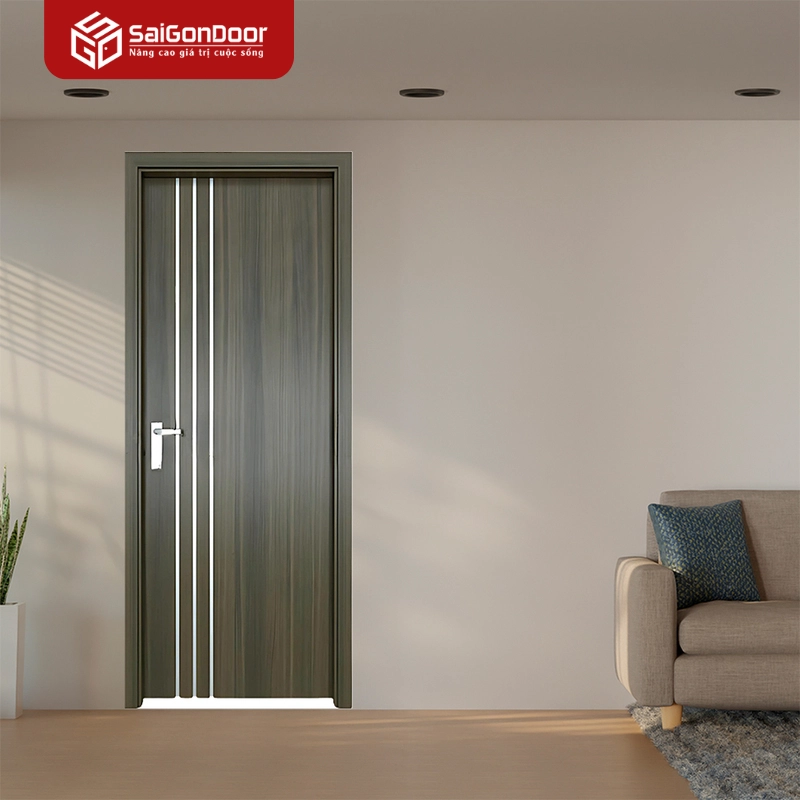 Cửa Composite phủ Film PVC màu xanh lá