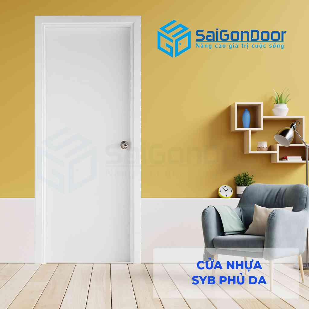 Mẫu 8: cửa nhựa Composite Sungyu SYB sơn trắng