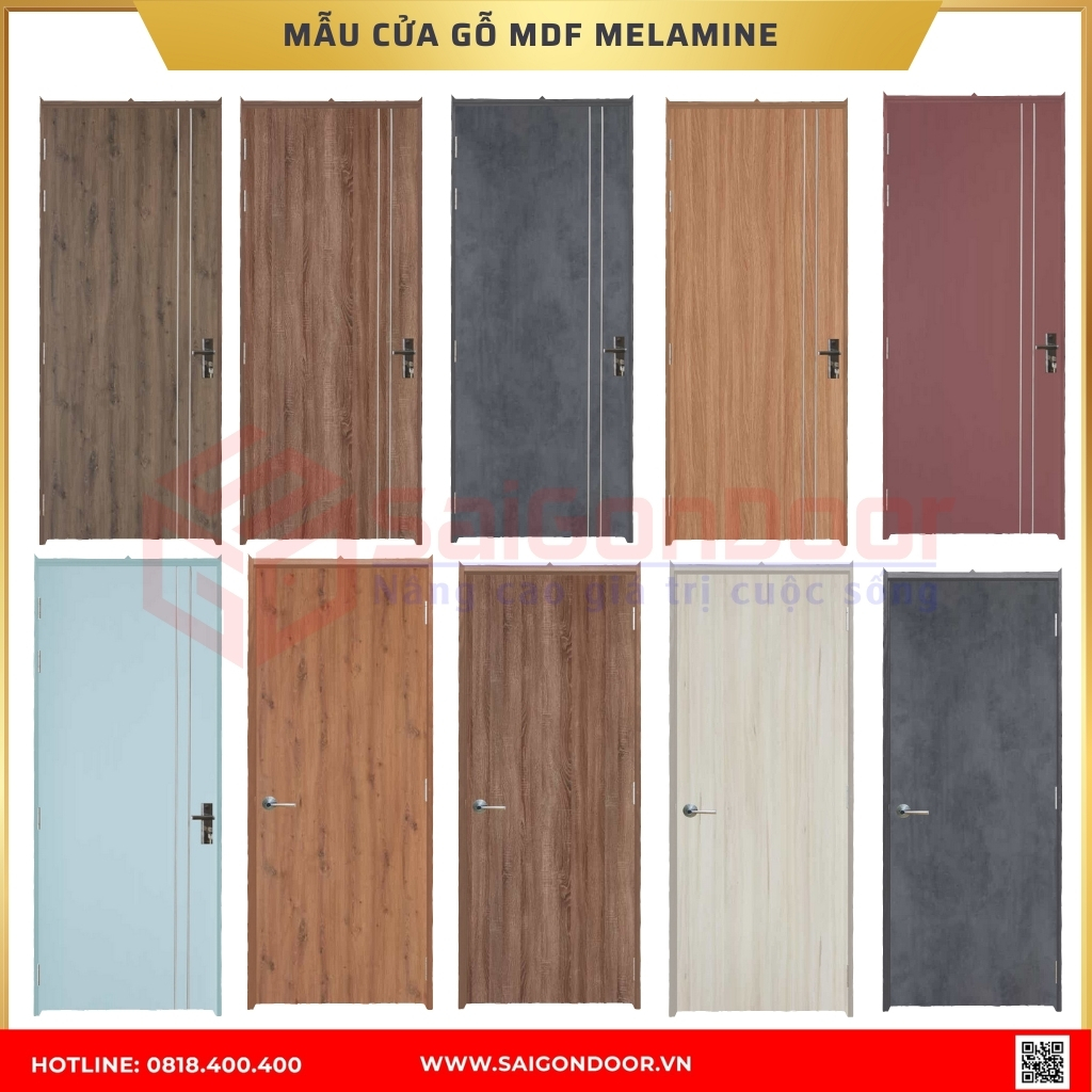 Mẫu cửa MDF Melamine được ưa chuộng