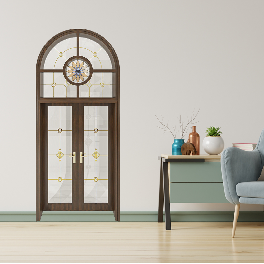 Cửa Nhôm Vân Gỗ SGD-CNVG-13