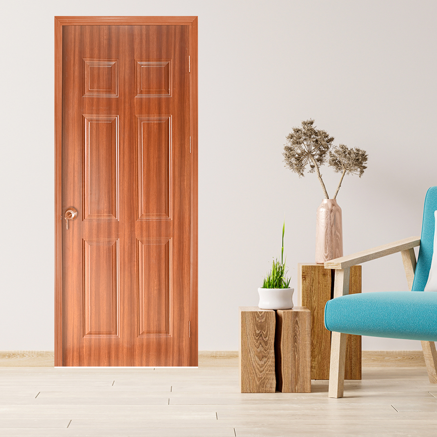 CỬA GỖ NHÀ TẮM SGD Cua go HDF Veneer 6A-sapele
