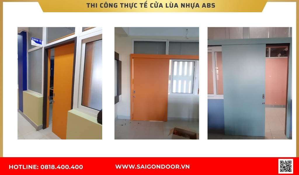 Hình ảnh thi công thực tế cửa nhựa ABS Hàn Quốc TP. Hồ Chí Minh