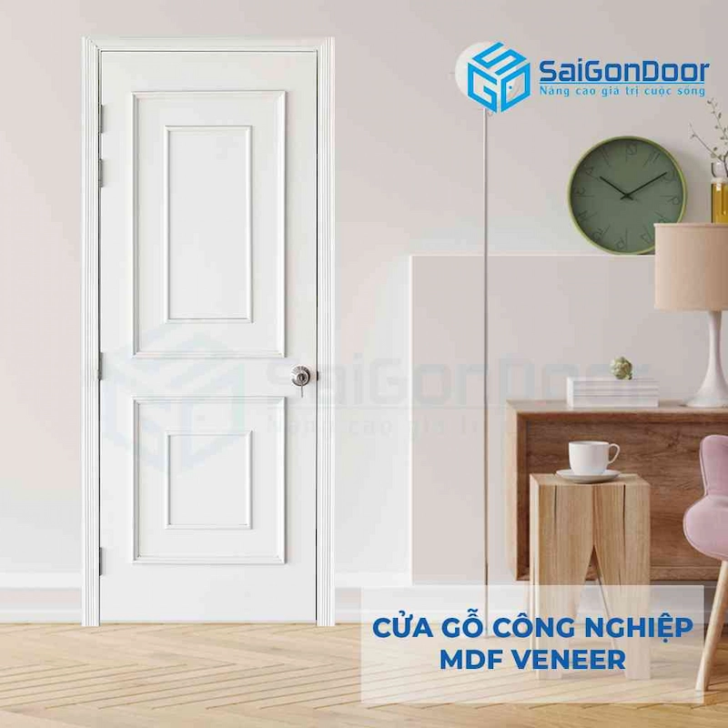 Cửa gỗ công nghiệp MDF Veneer cho nhà vệ sinh
