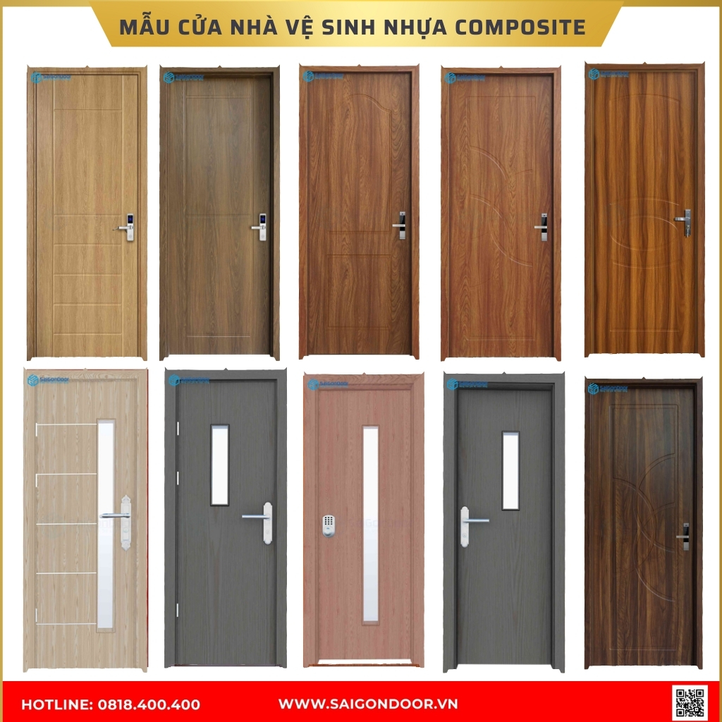 Mẫu cửa nhà vệ sinh nhựa composite được ưa chuộng