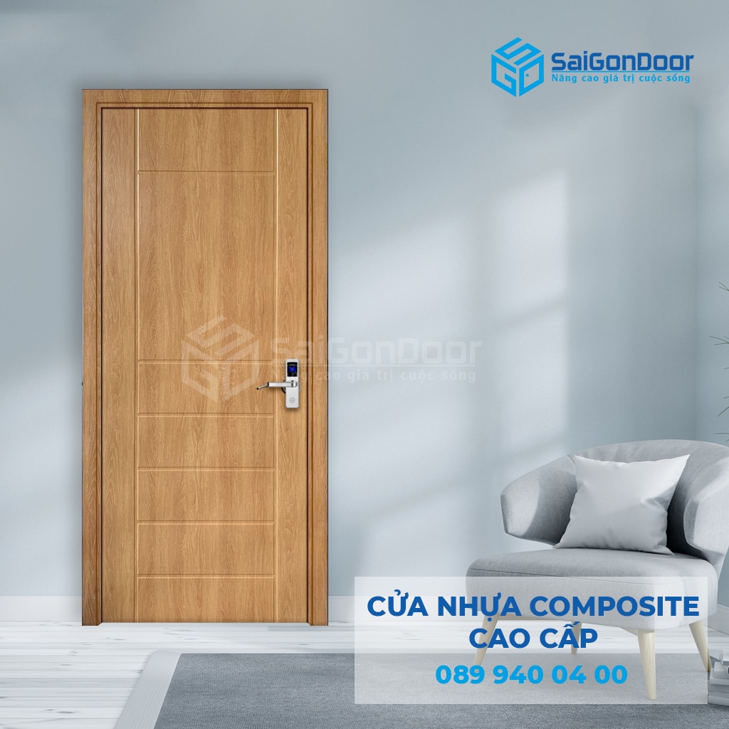 Cửa nhựa composite làm cửa phòng khách