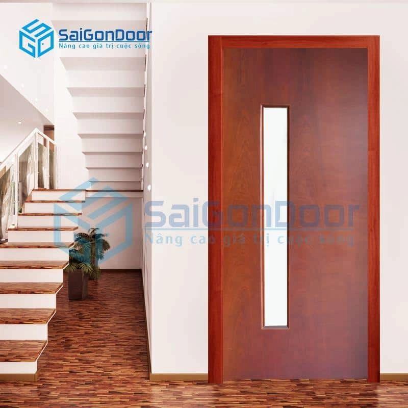 Cửa gỗ MDF có ô kính mờ