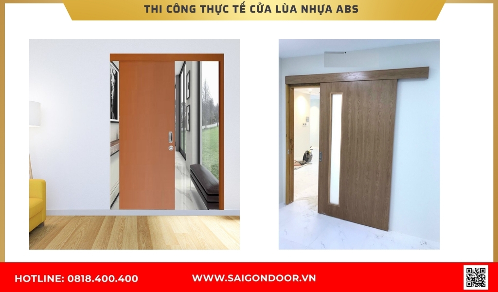 Hình ảnh thi công thực tế cửa nhựa ABS Hàn Quốc TP. Hồ Chí Minh