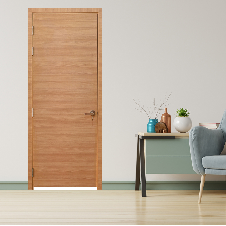 CỬA GỖ PHÒNG NGỦ PN MDF Laminate P1 van ngang (2)