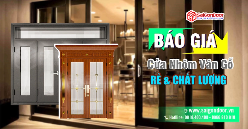 cửa nhôm vân gỗ xingfa