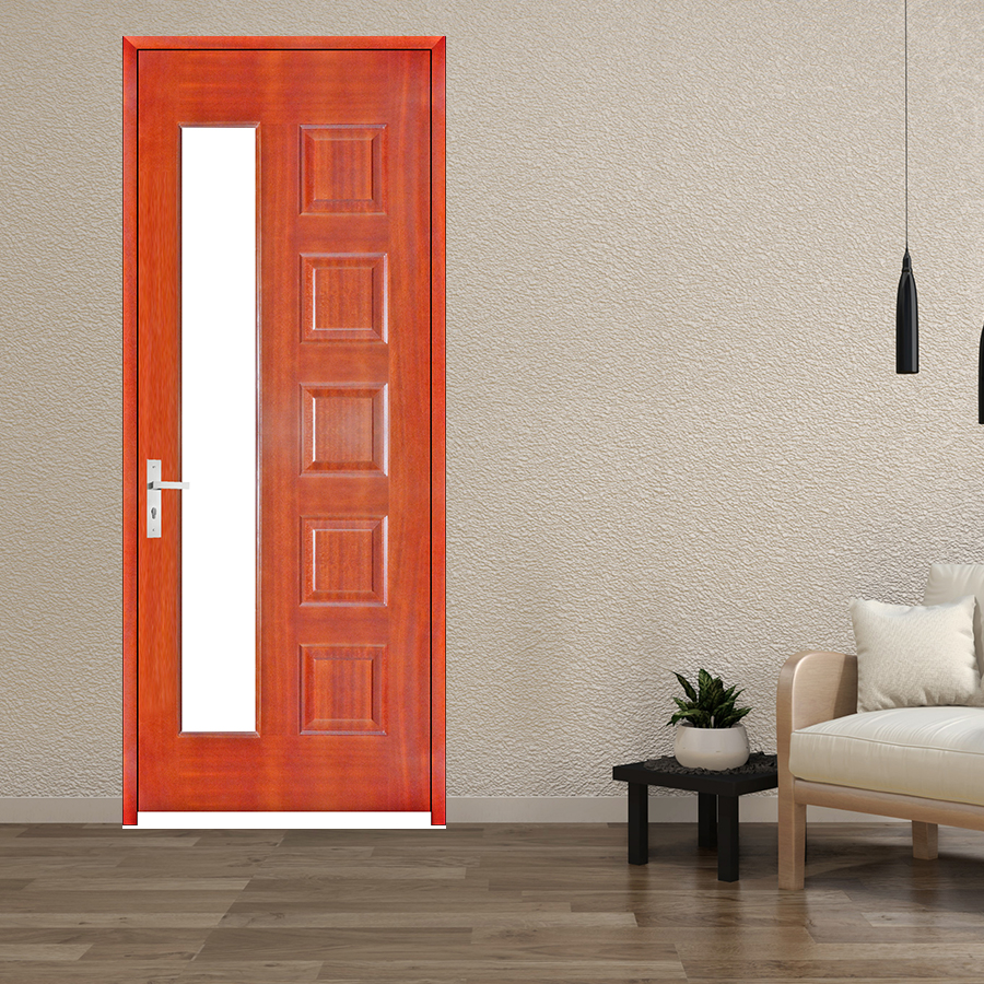 CỬA GỖ PHÒNG NGỦ PN HDF Veneer  6GL-cam xe