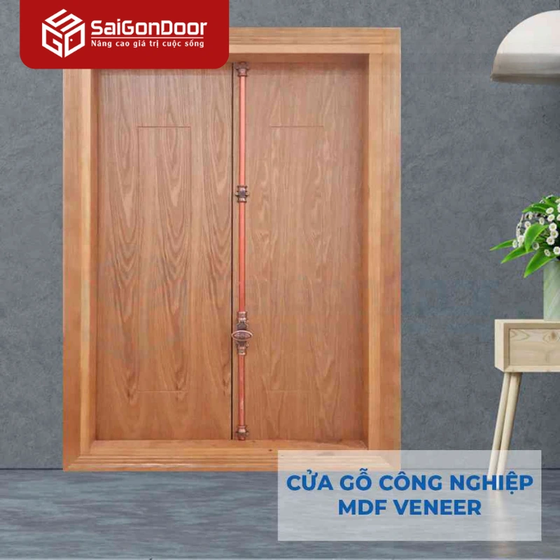 Cửa Gỗ Công Nghiệp MDF Veneer cua so 2 canh