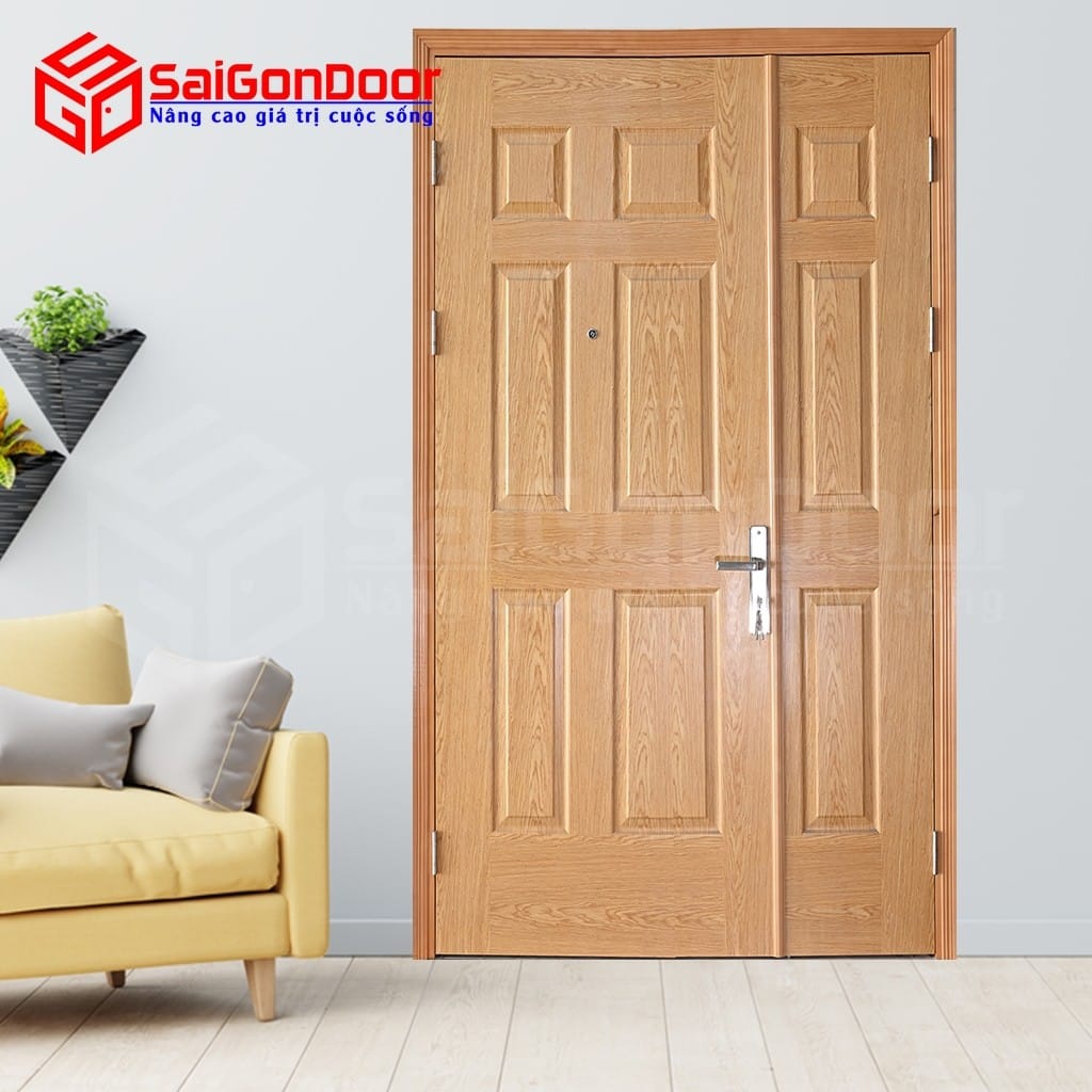 Cửa gỗ công nghiệp HDF Veneer 9A-Oak