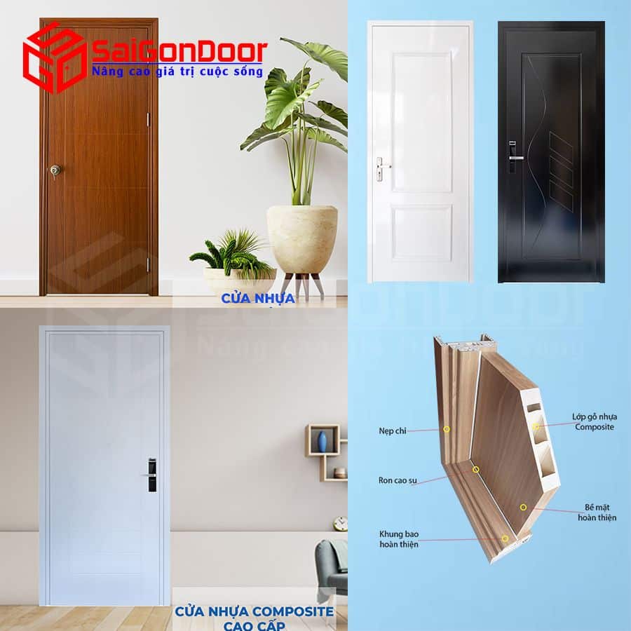 Mẫu cửa nhựa Composite tại SaiGonDoor