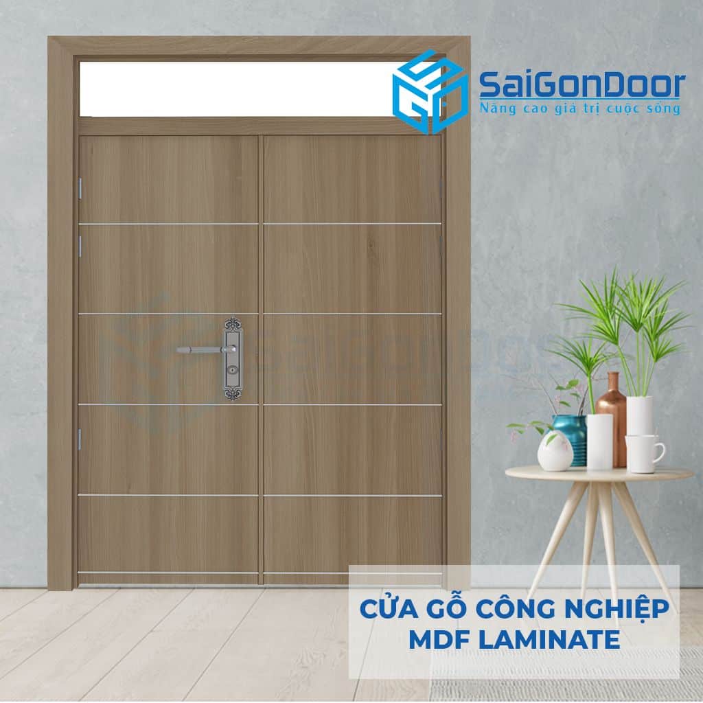 CỬA GỖ CÔNG NGHIỆP MDF LAMINATE 2P1R10 FIX