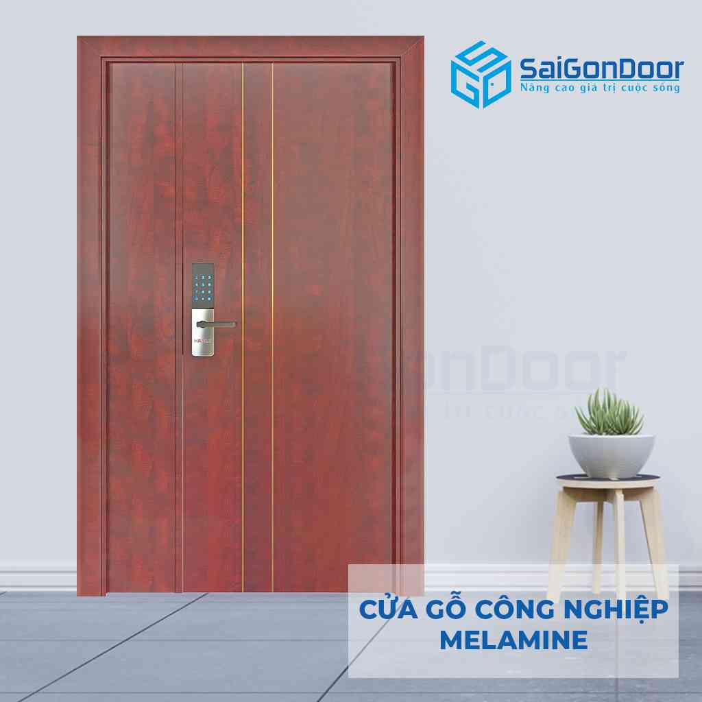 CỬA GỖ CÔNG NGHIỆP MDF MELAMINE 2P1R2