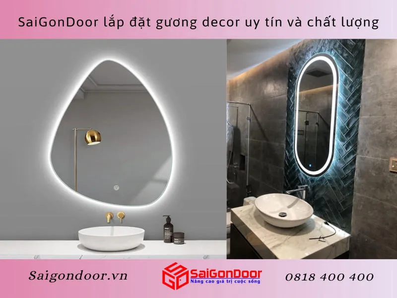 SaiGonDoor lắp đặt gương decor uy tín và chất lượng