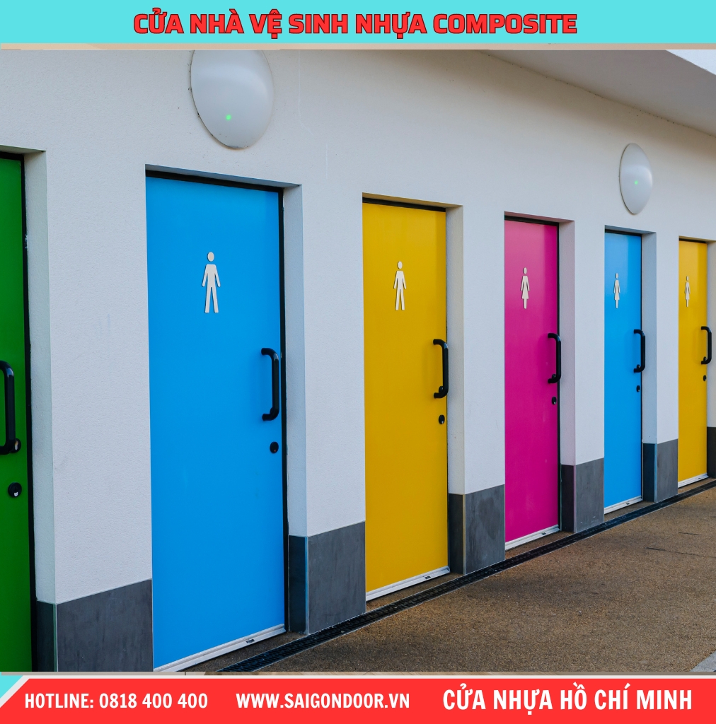 Cửa nhựa composite không chỉ cung cấp tính thẩm mỹ mà còn giúp giảm tiếng ồn và đảm bảo sự riêng tư trong nhà vệ sinh