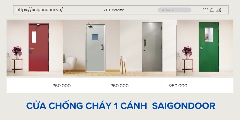 Tìm hiểu chung về cửa chống cháy 1 cánh 